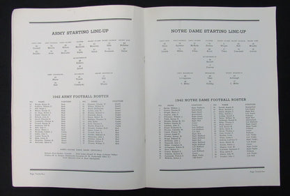 11/7/1942 Army Vs. Notre Dame College Program 186013