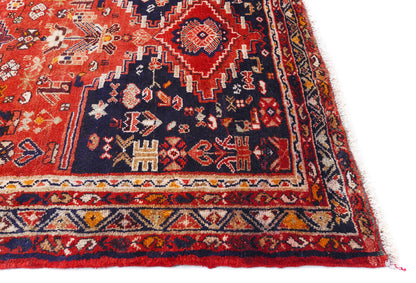 Muted Red Tribal Floral Design Oriental Rug