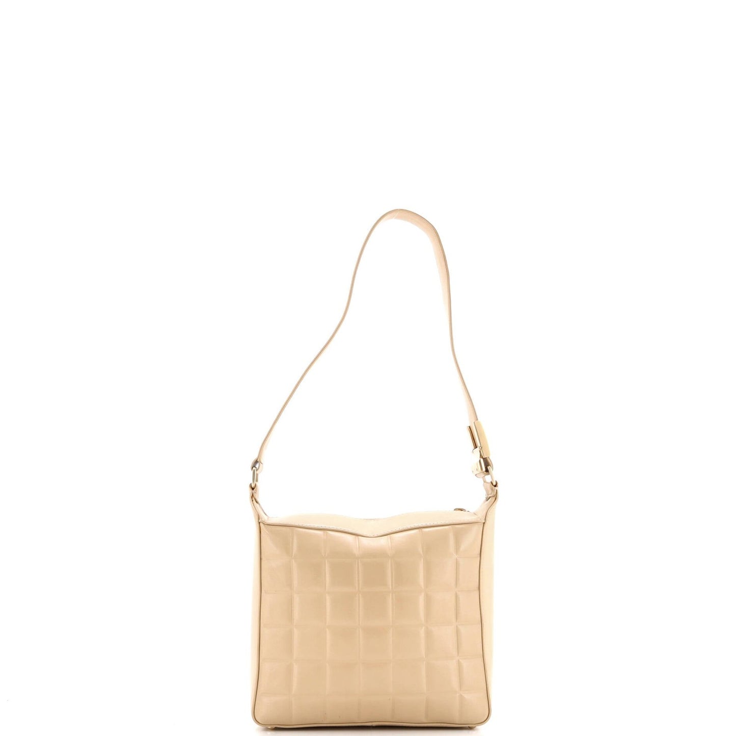 Chanel Chocolate Bar Cc Shoulder Bag Quilted Leather Small