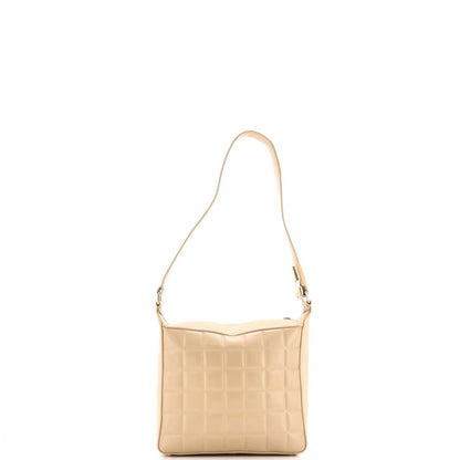 Chanel Chocolate Bar Cc Shoulder Bag Quilted Leather Small