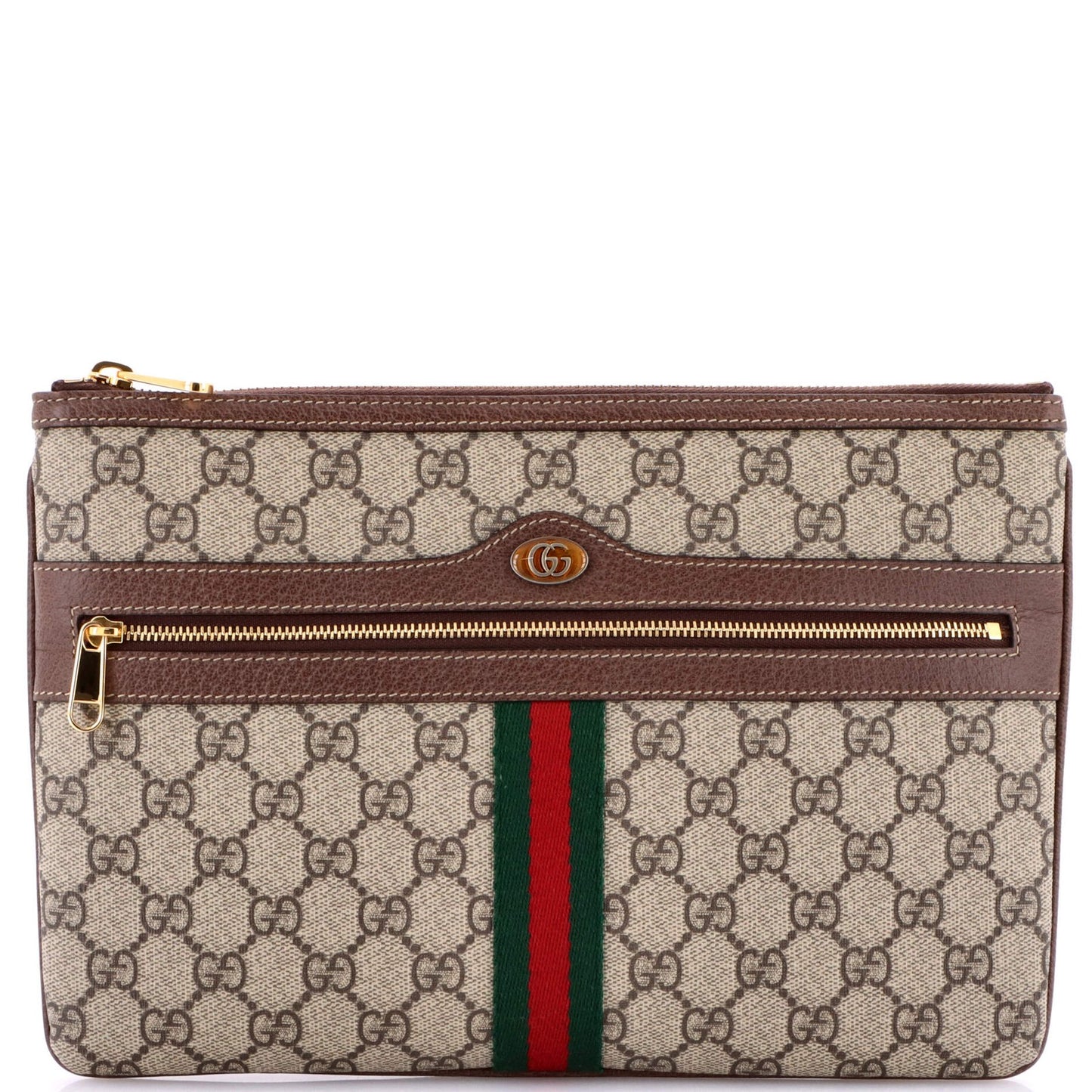 Gucci Ophidia Zip Pouch Gg Coated Canvas Large