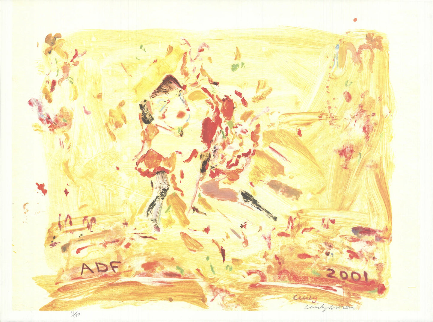 Cecily Brown American Dance Festival Signed " Serigraph African A
