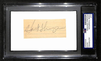 Hank Thompson Signed/Auto Cut On 3X5 Index Card