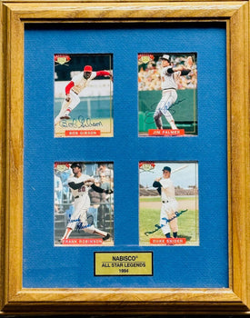 1994 Nabisco All Star Legends Autographs 4-Card Set Framed
