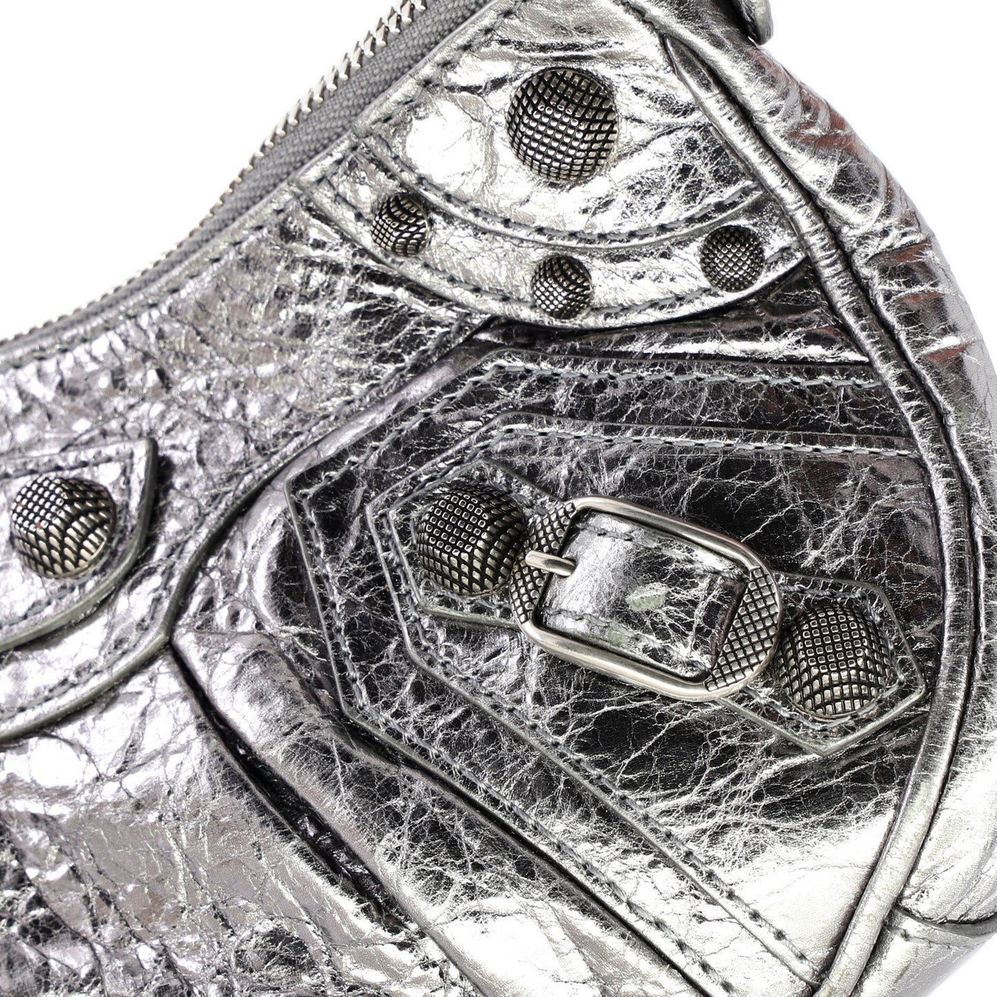 Balenciaga Le Cagole Giant Studs Shoulder Bag Leather Xs