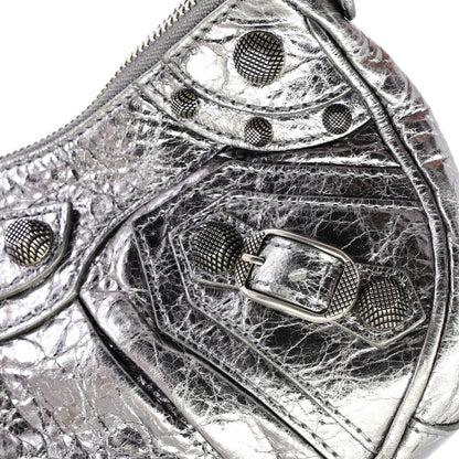 Balenciaga Le Cagole Giant Studs Shoulder Bag Leather Xs