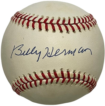Billy Herman Autographed Official Baseball (Jsa)