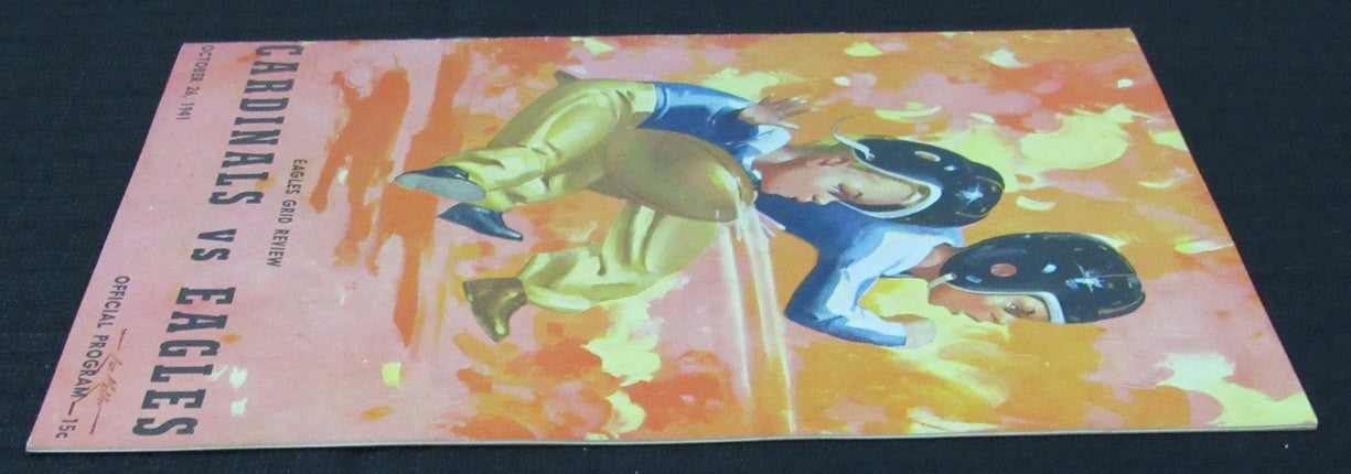 October 26, 1941 Cardinals Vs. Philadelphia Eagles Football Game Program 194041