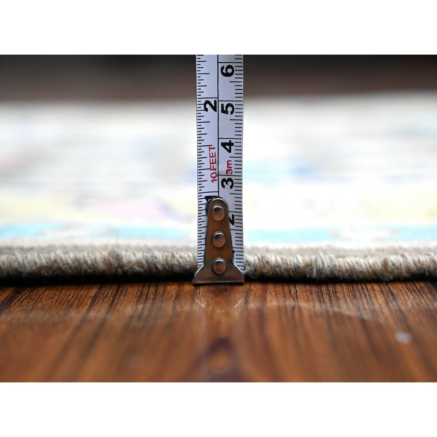 2'9"X4' Power Gray Extra Soft Wool Hand Knotted Fusion Kazak Oriental Rug