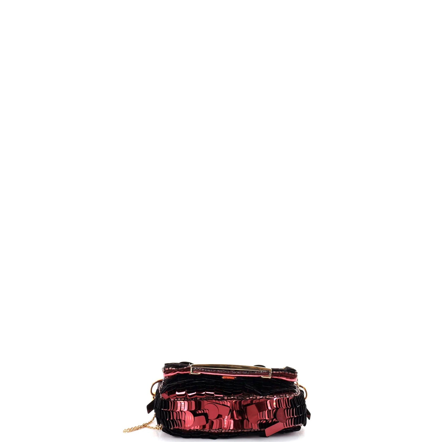 Fendi Chain Baguette Charm Bag Sequins Nano