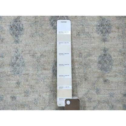 3'1"X4'10" Ivory Natural Dyes Milk Wash Peshawar Wool Hand Knotted Rug