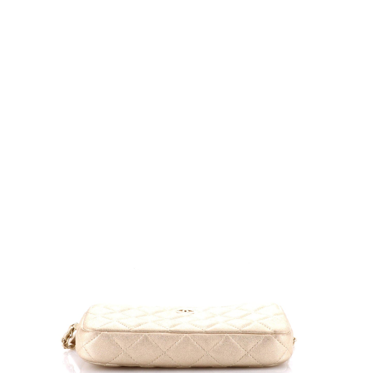 Chanel Double Zip Clutch With Chain Quilted Lambskin