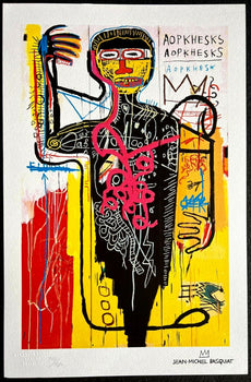 Jean-Michel Basquiat Lithograph Handmade Coa Signed By Hand Numbered