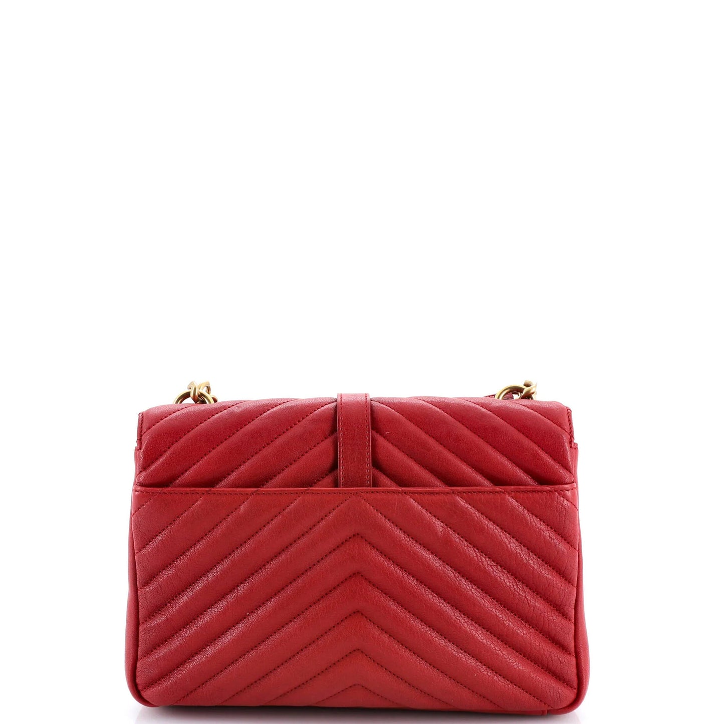 Saint Laurent Classic Monogram College Bag Matelasse Chevron Leather Medium