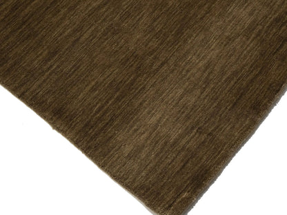 Modern Gabbeh Wool Area Rug Brown Tribal Design