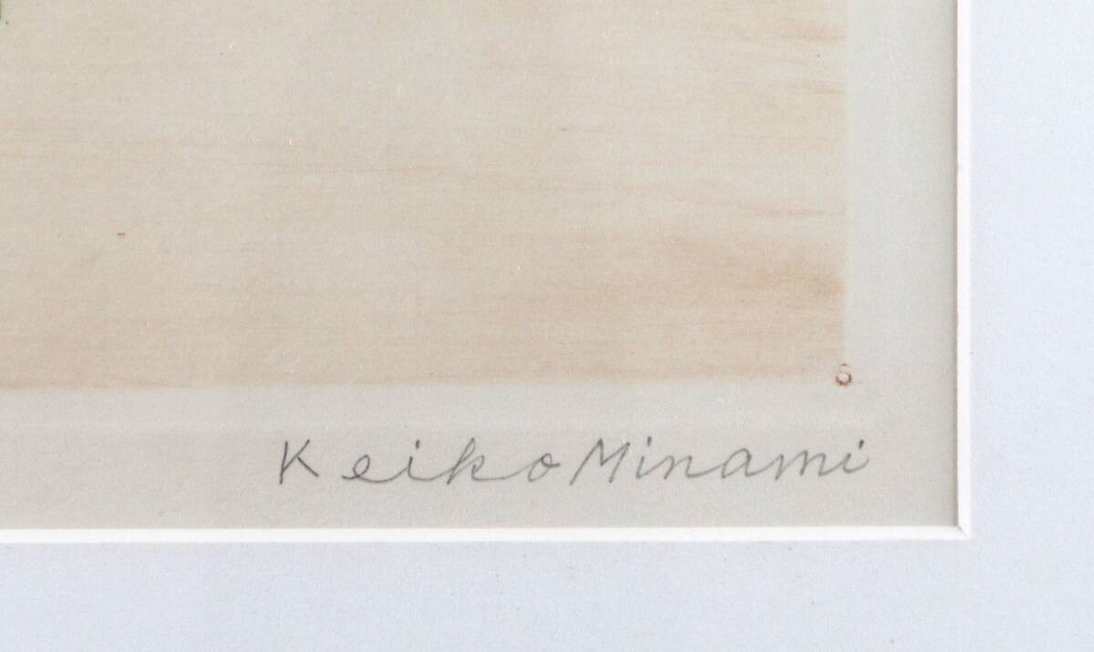 Flowers and Butterfly Etching Keiko Minami 50 EA Signed 1966 Work Limited Early