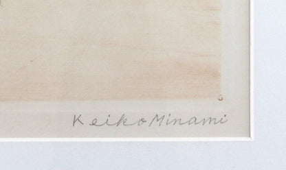 Flowers and Butterfly Etching Keiko Minami 50 EA Signed 1966 Work Limited Early