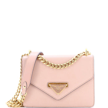 Prada Envelope Flap Chain Shoulder Bag Saffiano Leather Small