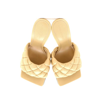 Bottega Veneta Women'S The Padded Heeled Sandals Quilted Leather
