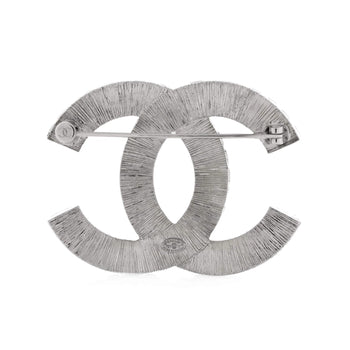 Chanel Cc Brooch Metal With Crystals