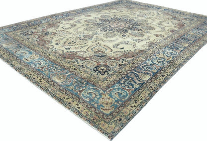 9'6X12'8 Ft Antique Distressed Stone-Washed