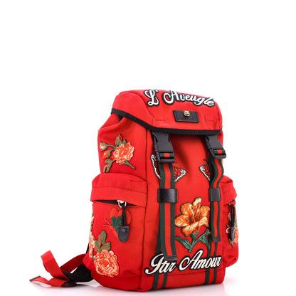 Gucci Techpack Backpack Embroidered Techno Canvas Small