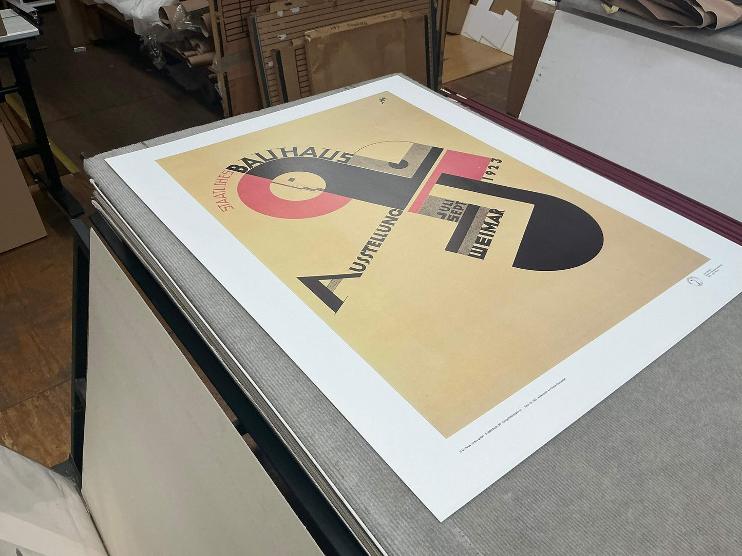 Nouve JOOST SCHMIDT Bauhaus Exhibition 35.5" x 27.75" Offset Lithograph 1995 Art