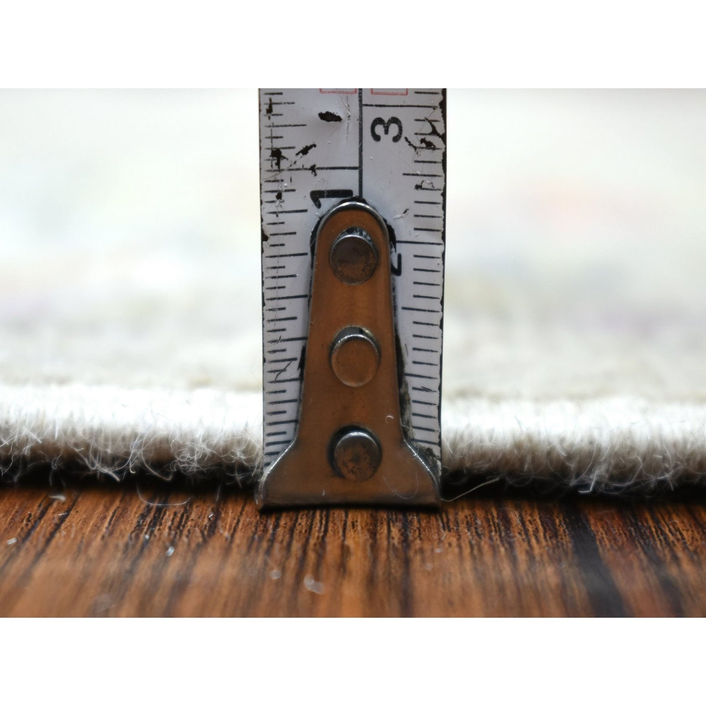 3'X15'10" Soft Wool Hand Knotted Gray Angora Oushak Xl Runner Rug