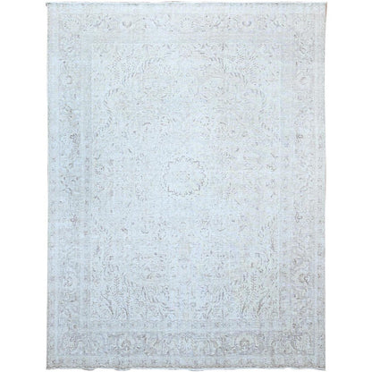 9'4"X12'1" Ivory Zoroastrian Hand Knotted Oriental Rug