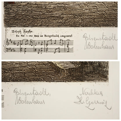 Herta Czernik-Kobanz Gzonning Original Etching With Hand Coloring  Signed