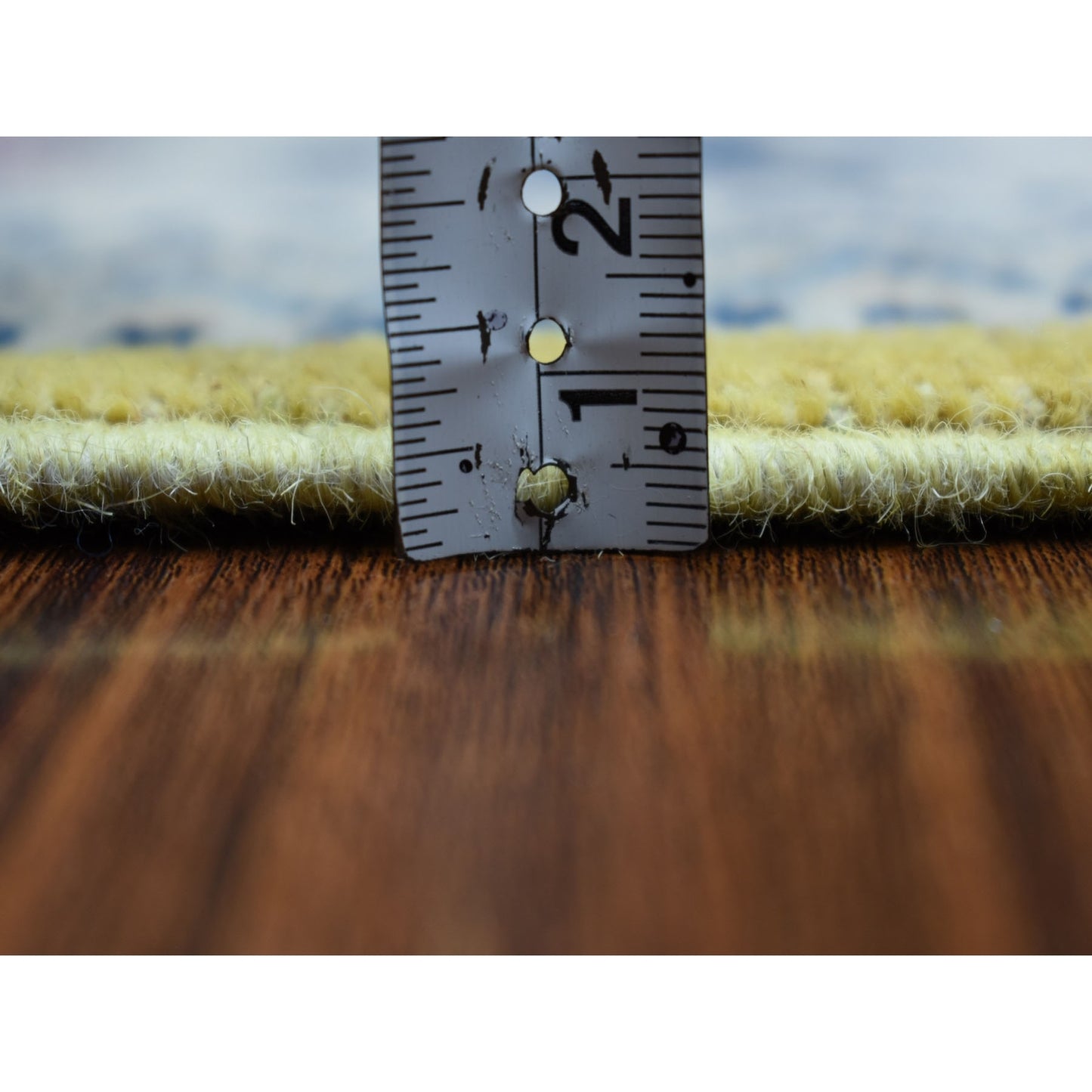 4'X6'4" Colorful Yellow Fusion Kazak Pure Wool Hand Knotted Oriental Rug