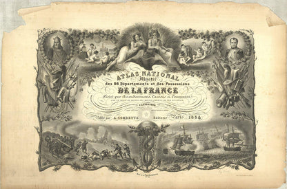 Victor Levasseur National Illustrated Atlas Of The 86 Departments And Possession