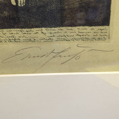 Ernst Fuchs Signed Etching "Samson Und Delila" 1967  From Samson Zyklus Framed