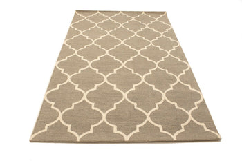 5X8 Ft Hand-Tufted Modern Rug Pastel Brown