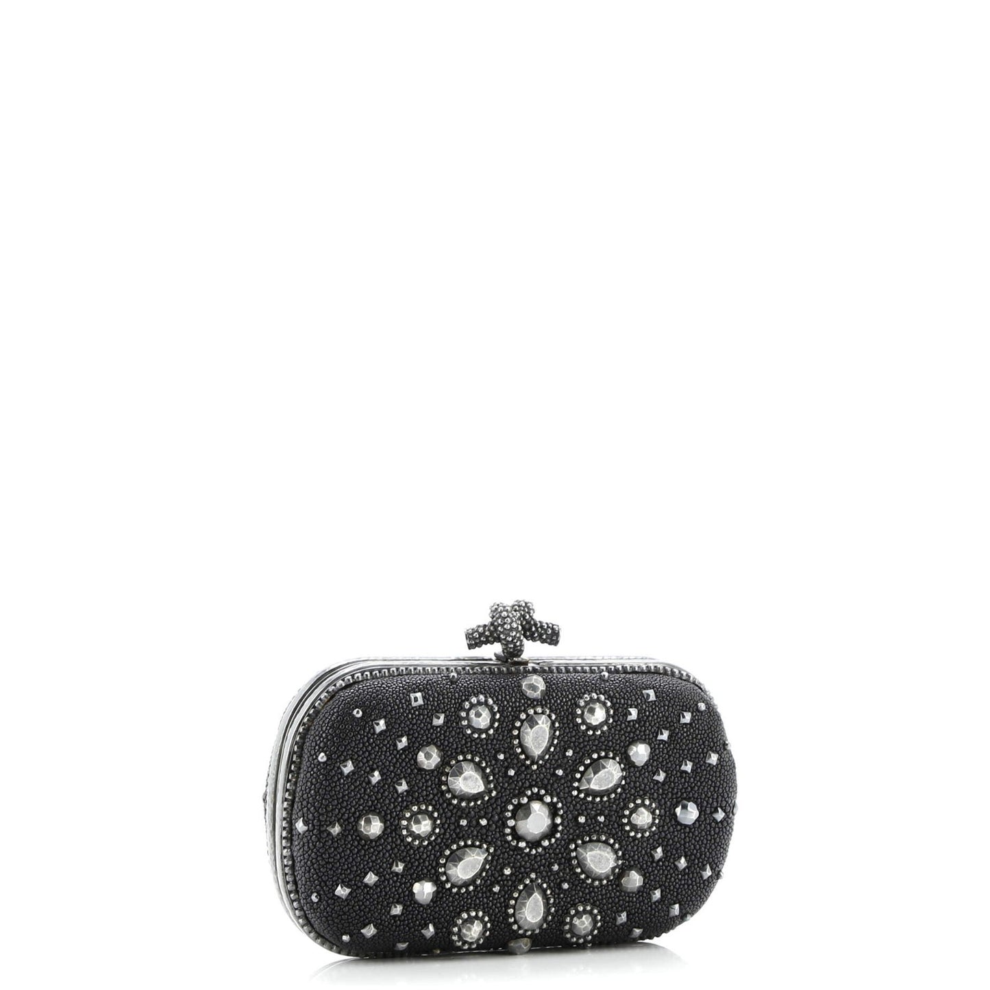 Bottega Veneta Box Knot Clutch Embellished Stingray Small