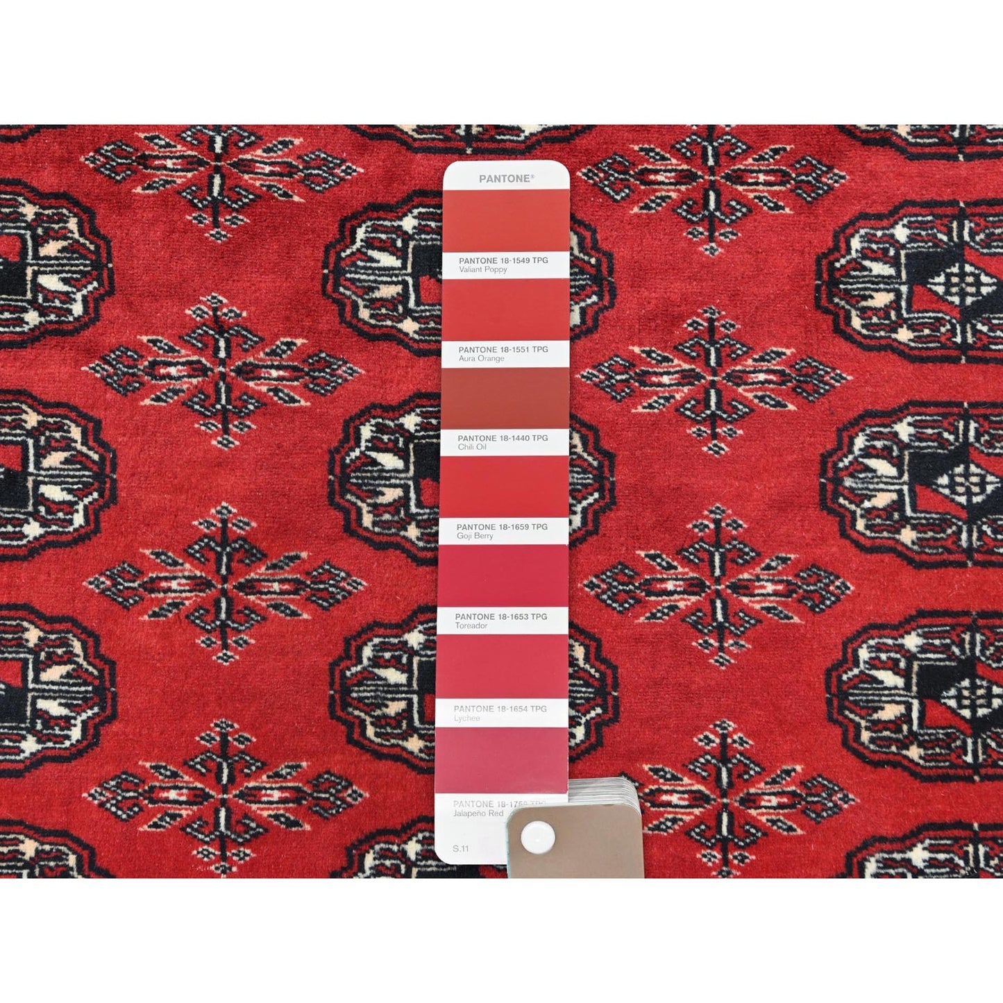 5'1"X7'6" 250 Kpsi Silky Wool Hand Knotted Super Bokara Red Rug