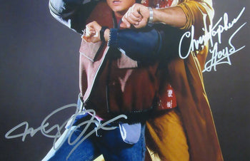 Michael J Fox/Christopher Lloyd Sign/Auto 16X20
