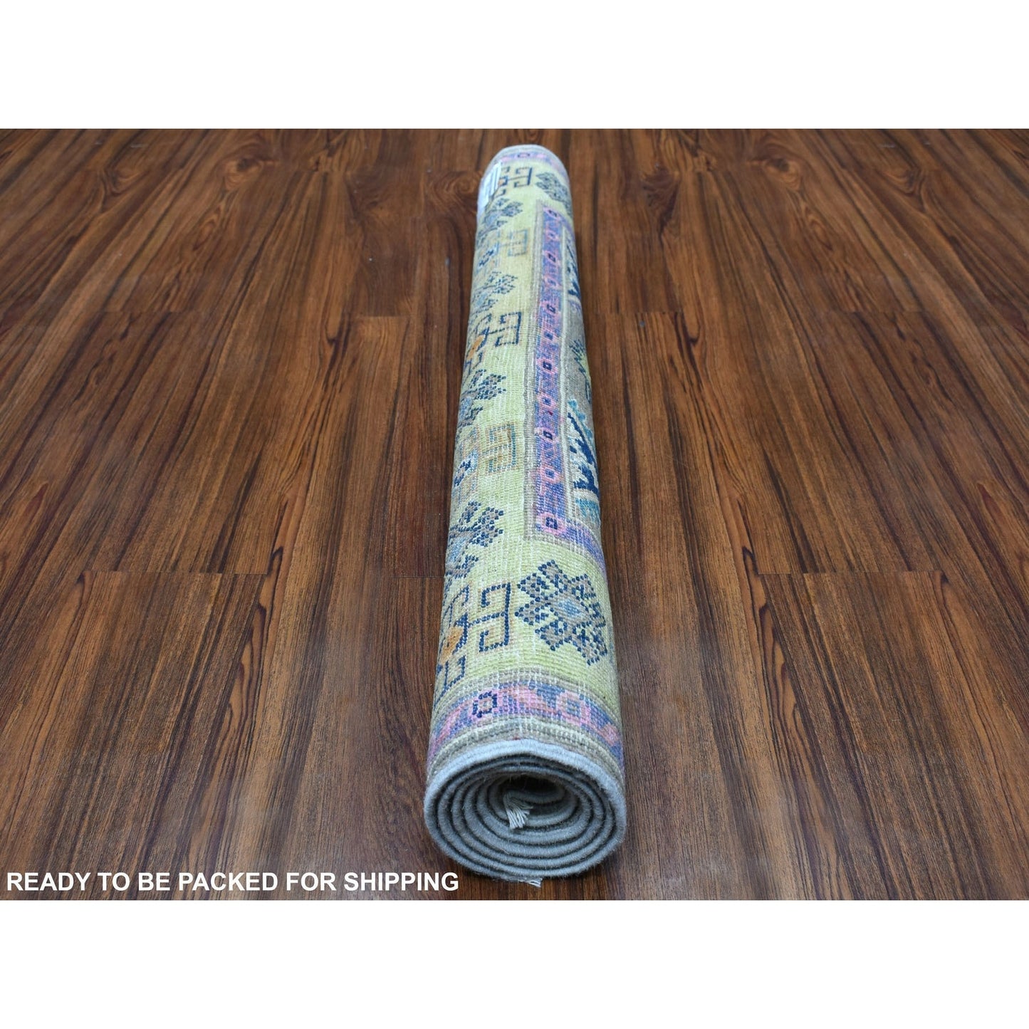 3'2"X4'9" Colorful Fusion Kazak Organic Wool Hand Knotted Oriental Rug