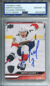 Dmitry Kulikov Autographed Upper Deck Card Psa Authentic Auto Grade 10