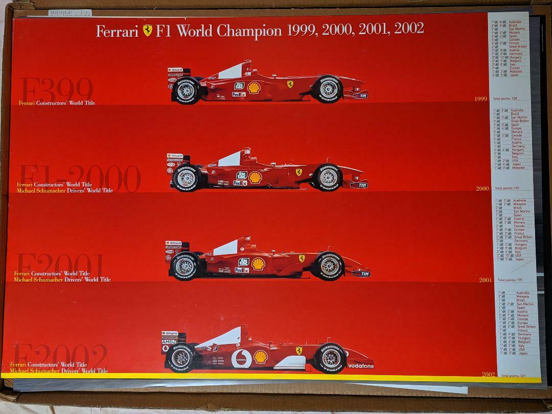 Original Poster Ferrari F1 World Champion 1999 2000 2001 2002 Commemoration