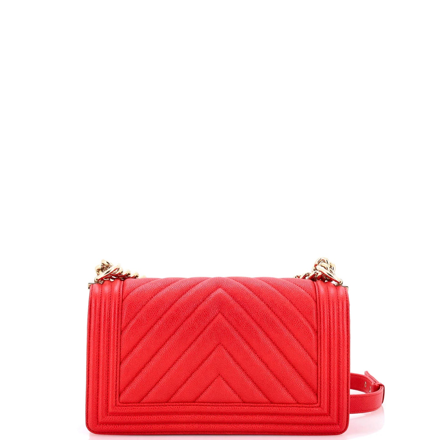 Chanel Boy Flap Bag Chevron Caviar Old Medium