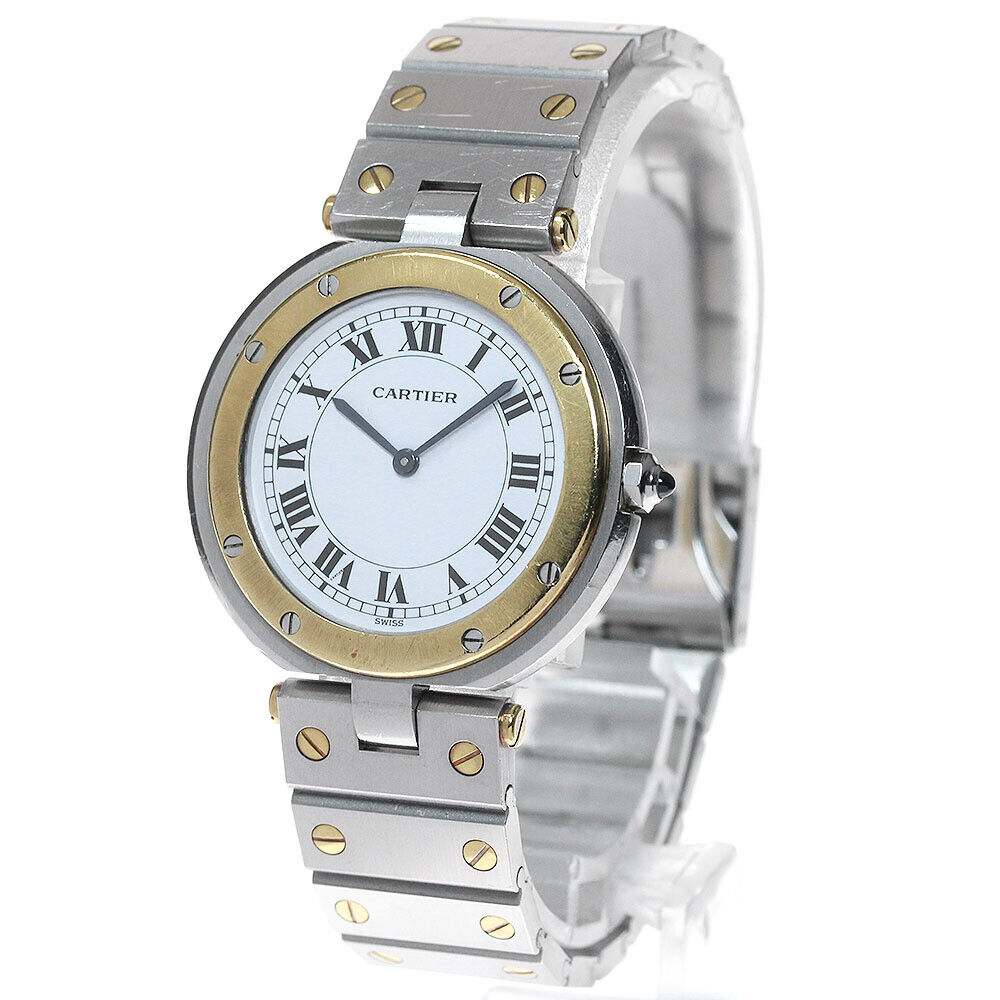 CARTIER 83038288 Santos Round LM watch men