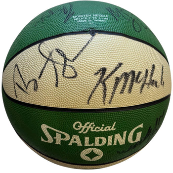 1990-91 Boston Celtics Team Signed Spalding Basketball (Jsa)