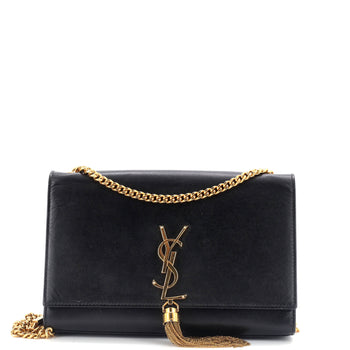 Saint Laurent Classic Monogram Tassel Crossbody Bag Leather Medium