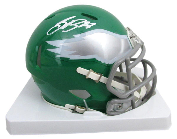 Saquon Barkley Signed/Auto Kelly Mini Helmet