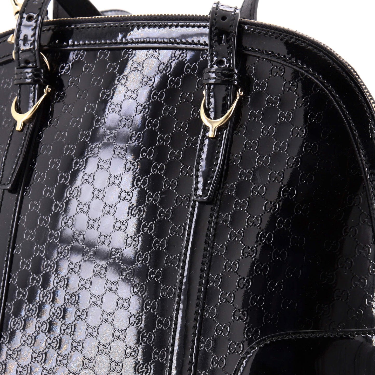 Gucci Nice Top Handle Bag Microguccissima Patent Small