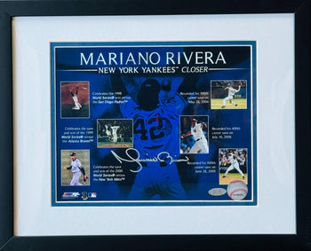 Mariano Rivera Autographed Yankees 8X10 Framed Baseball Photo (Steiner)