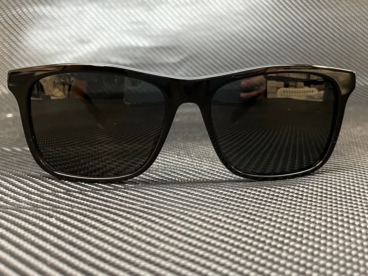 GUCCI GG0381SN 007 Black Squared 57 mm Men's Polarized Sunglasses