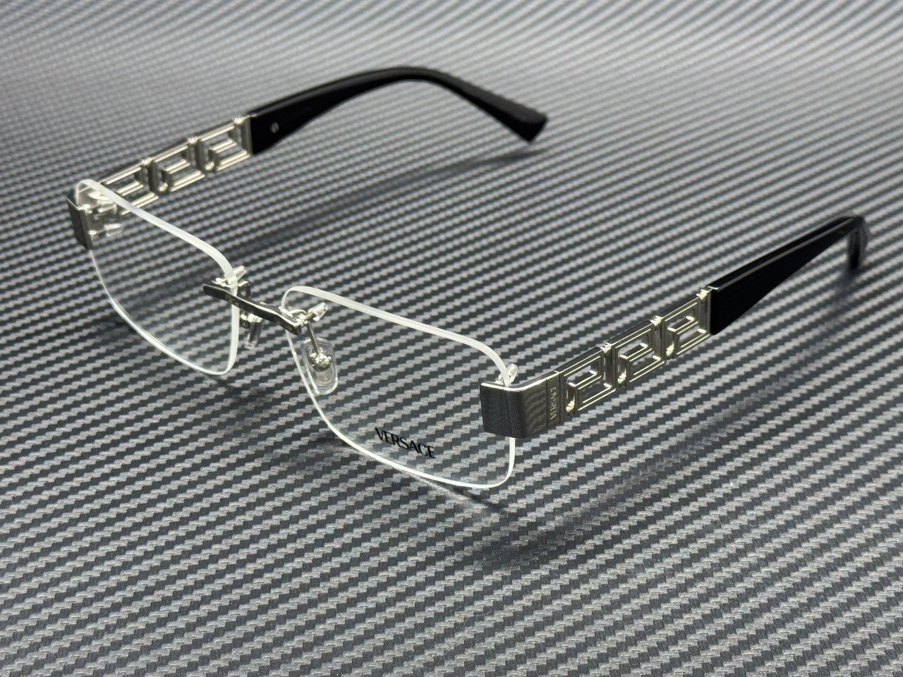 Men's Silver Eyeglasses Versace Ve1310 1001 56 mm