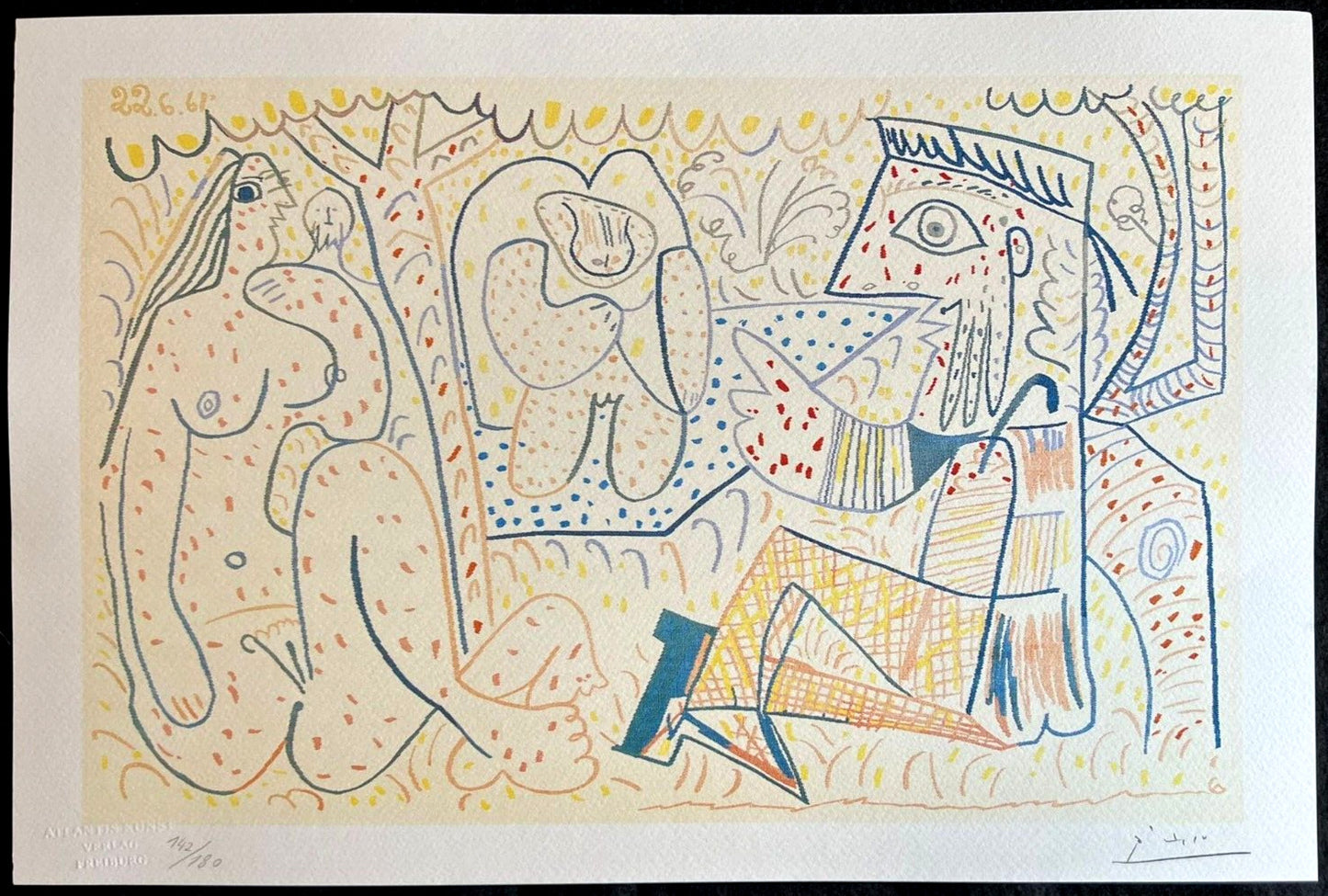 Pablo Picasso (Lithograph Signed Coa) Numbered In Pencil Limited